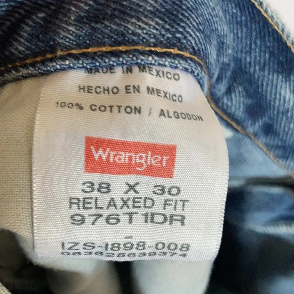 Wrangler relaxed fit jean 38x30 cotton denim - Picture 14 of 17